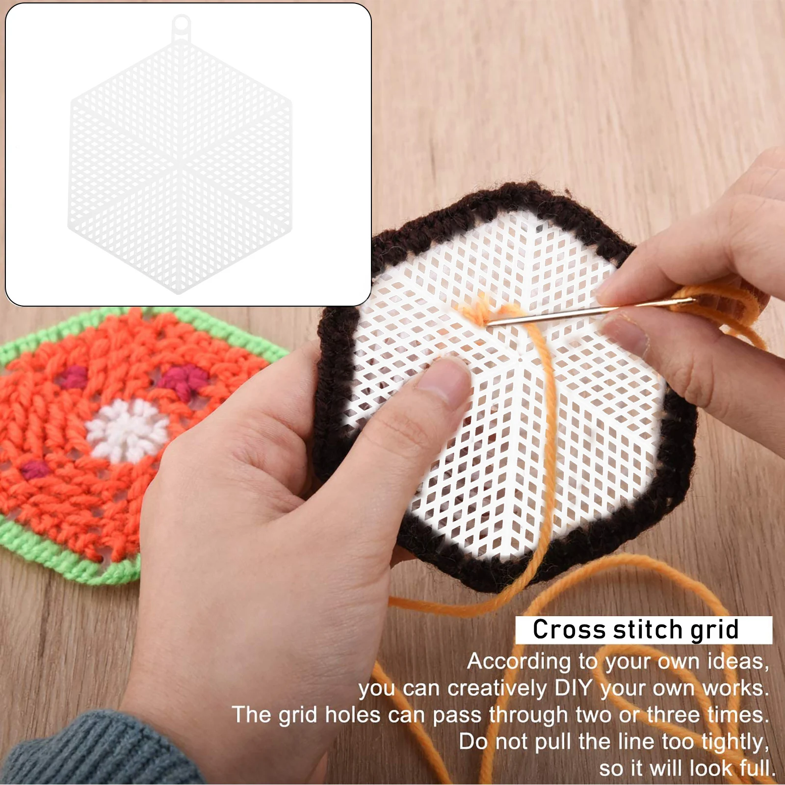 

18Pcs White Plastic Mesh Sheets DIY Cross Stitch Grid Canvas Sewing Craft Supplies Yarn Crafting Knitting Embroidery Accessories