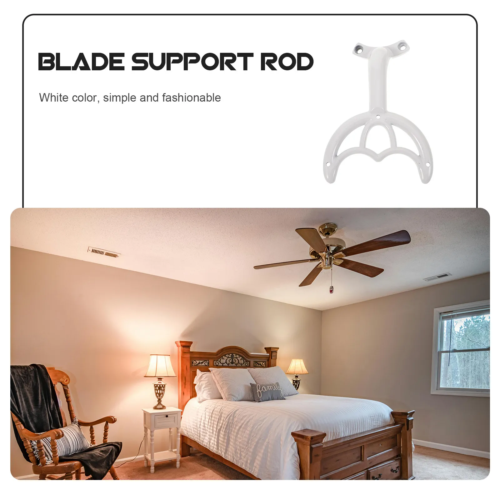 5Pcs Ceiling Fan Support Rod Fan Blade Arm Replacement Metal Bracket Mount for Balancing Blades Easy Install Repair Supply