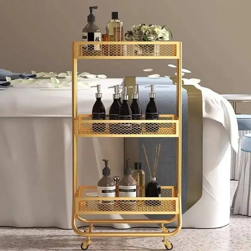 

Rolling Trolley Aesthetic Utility Professional Hairdressing Auxiliary Cart For Beauty Carrello Attrezzi Salon Furniture MQ50TC