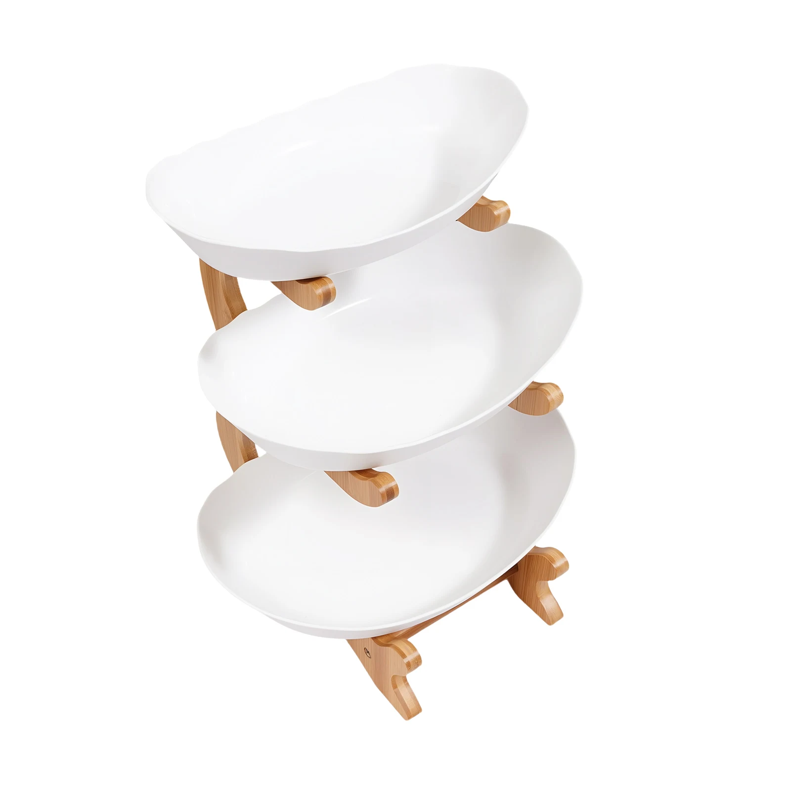 

Bowls Elegant Clear Plastic Bowls for Party and Occasions, 3 Tier Fruit Bowl for Kitchen Counter,Home Fruit Bowl Set with Holder