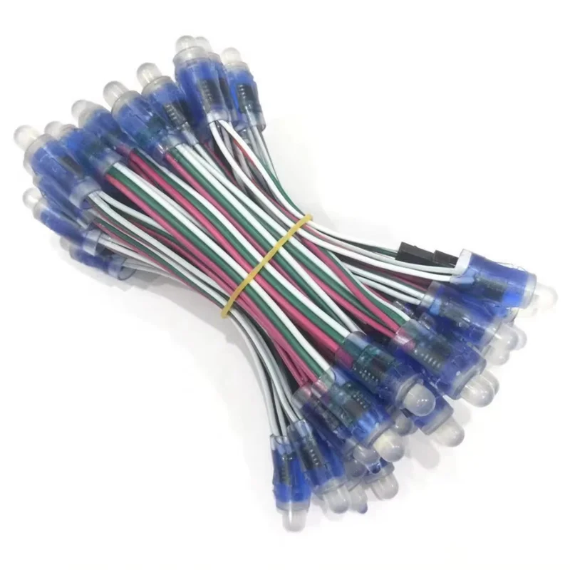 50 pz 4 m/6.5 metri DC5V WS2811 Modulo Luce Pixel LED a Colori 12mm 10 cm/15 cm fili IP65 impermeabile RGB LED Digitale corde