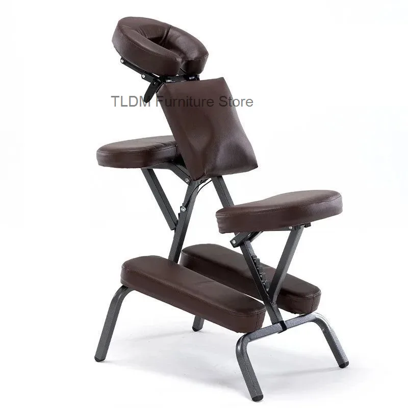 Foldable Portable Massage Chair Adjustable Ergonomic Therapy Tattoo Acupuncture Gua Sha Stool Lightweight with Carry Bag