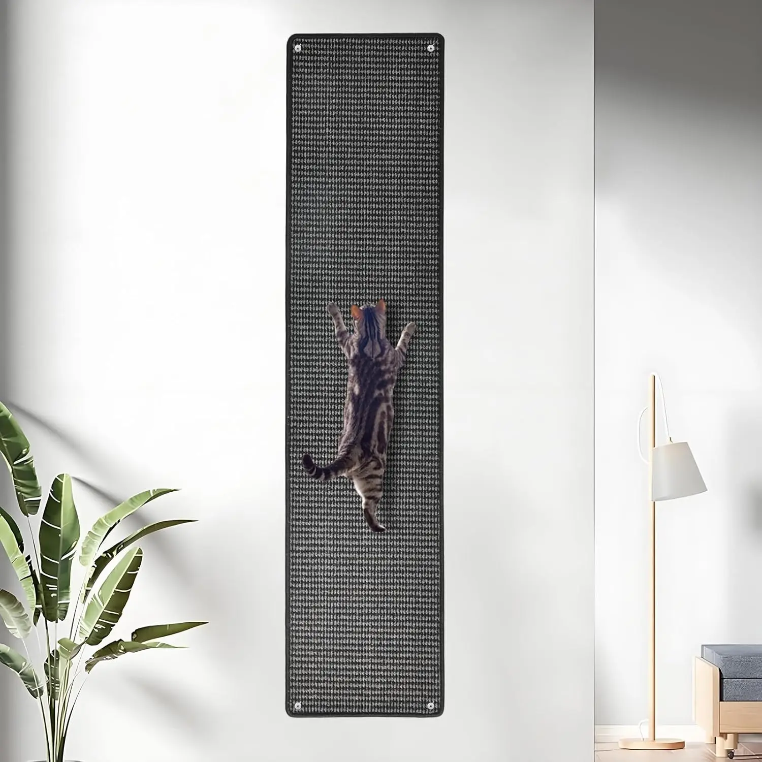 

70.9""X 15.7"" Thickened Extra Large Cat Wall Climbing Carpet With 10Pcs Fixed Nails, Durable Cat Wall Furniture, Wall