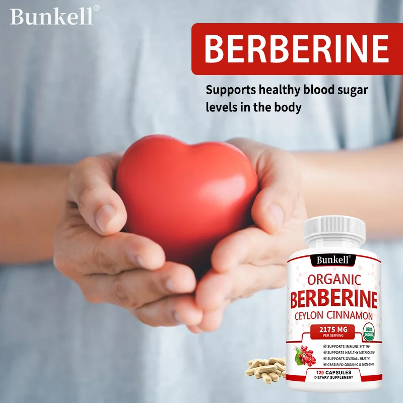 Berberine Capsules with Ceylon Cinnamon 2175 Mg, Support Immune System, Balance Blood Sugar Levels, Organic & Non-GMO Supplement