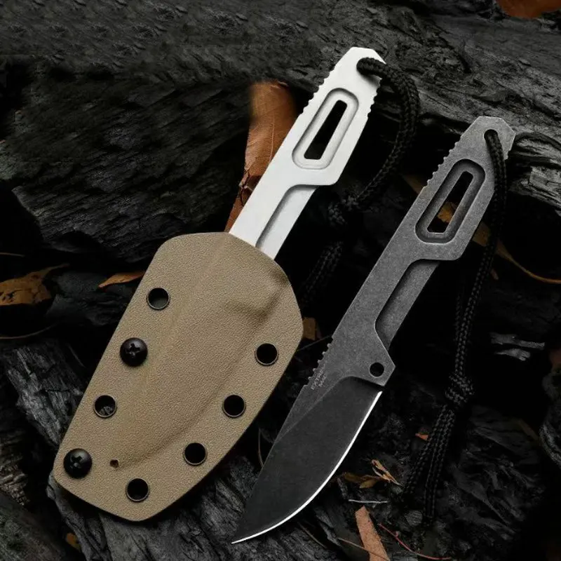Trskt SATRE N690 arandelas de cuchillos de cuello de acero caza táctica cuchillos para acampar al aire libre regalo de cocina herramienta EDC con Kydex Dropshipping