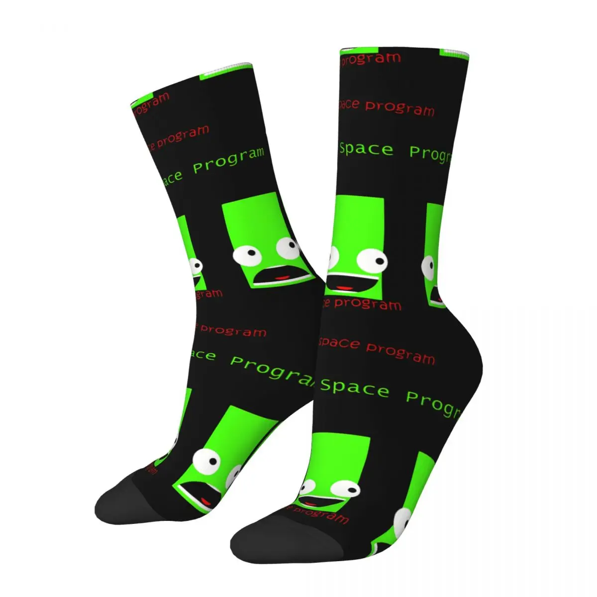 Happy Funny Eat. Sleep. Men's Socks Retro Harajuku Kerbal Space Program Game Hip Hop Novelty Casual Crew Crazy Sock Gift Printed