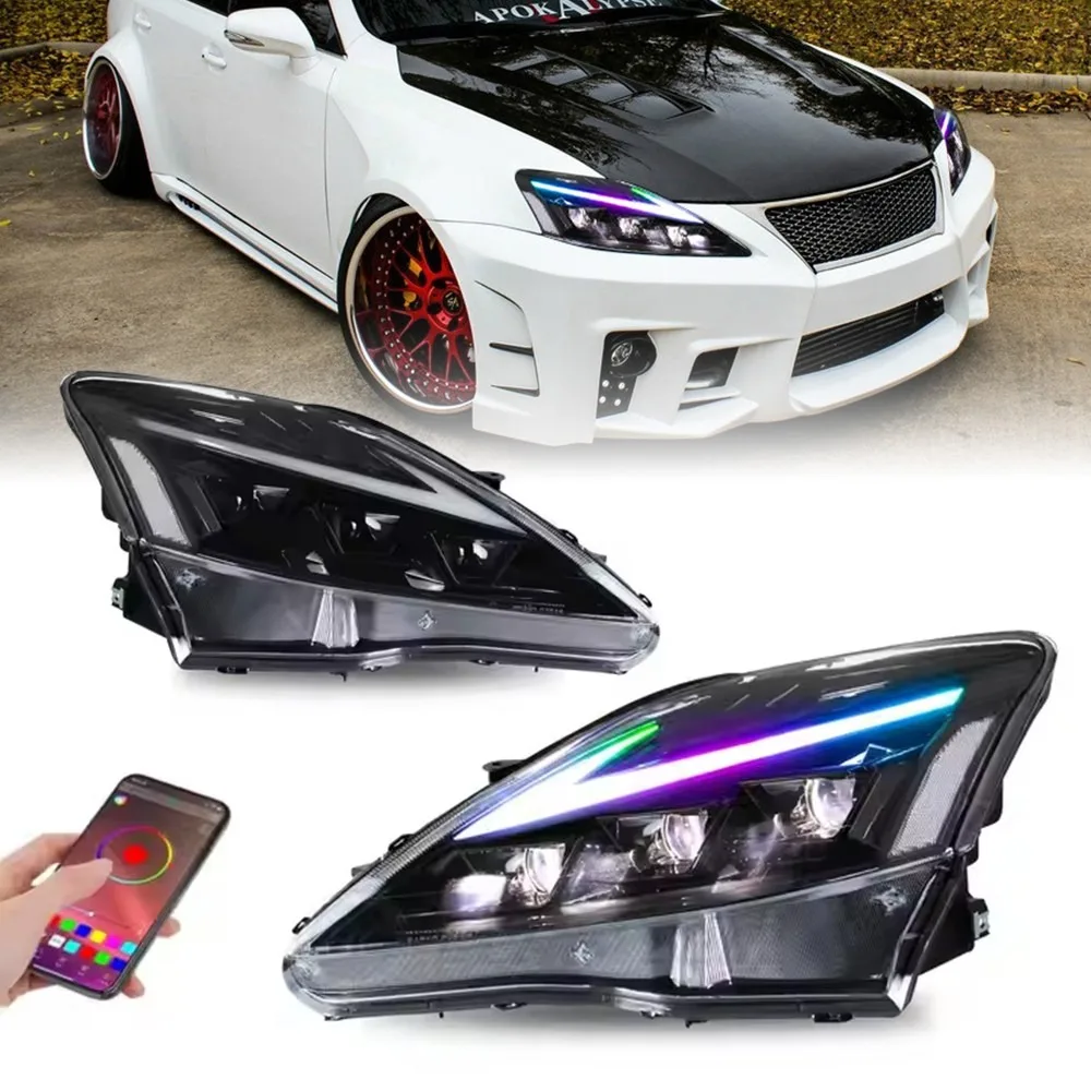 

Pair Headlights Assembly For Lexus IS250 IS350 06-2012 LED Projector Front Lamp