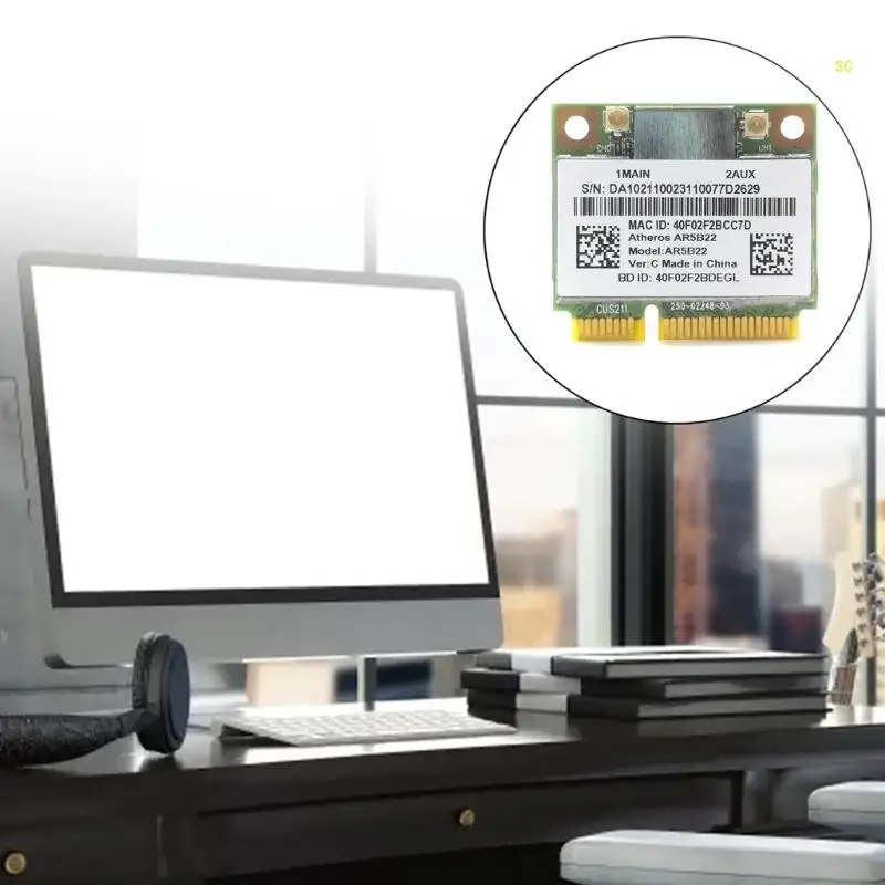 AR5B22WIFI Card 2.4/5Ghz Dual-band MINI PCIE 300M built-in Wireless Card 802.11A B for Y400 Y500 Y410P Dropshipping