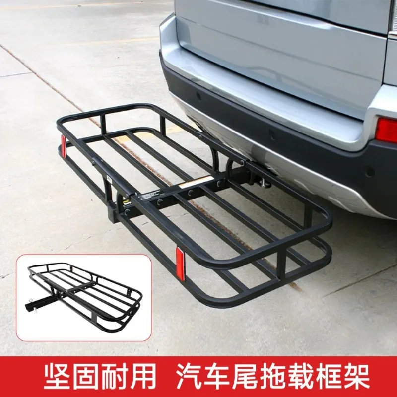 Heavy‑Duty Folding Rear Hitch Bike Rack, Tow‑Bar Mounted Bicycle Carrier Frame for Car Rear Tail Mount