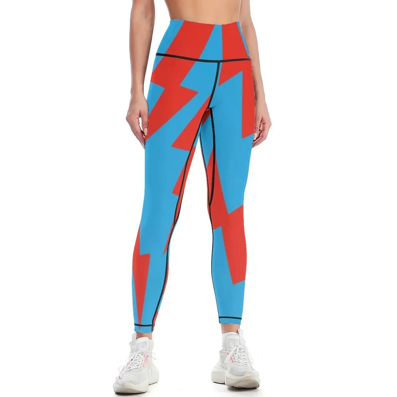 

Lightning Bolt Pattern (Blue & Red) Leggings legings for fitness active wear Leginsy push up Sweatpants Womens Leggings