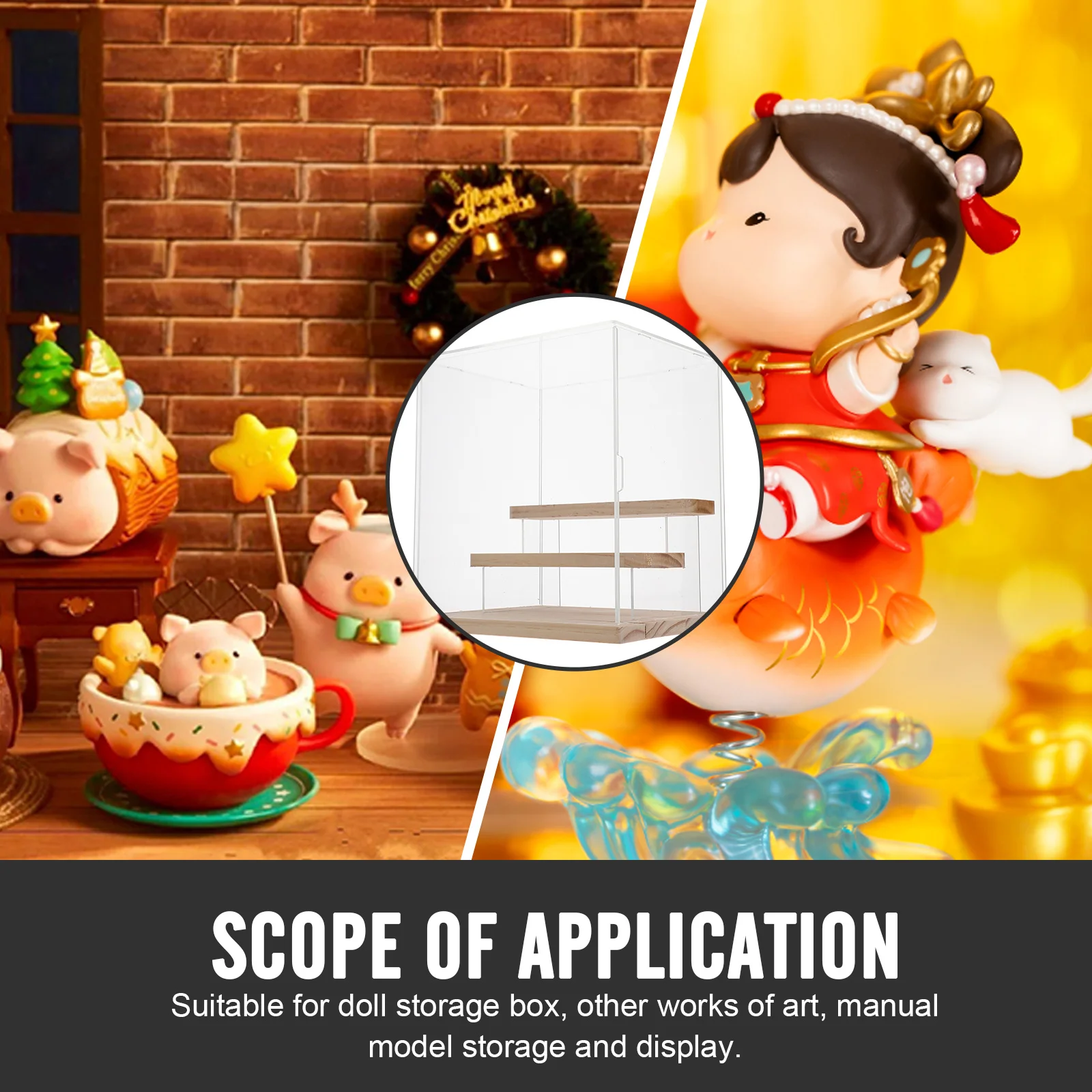 

1Set Desktop Display Box Premium Material Storage Install Decorative Holder for Collectibles Home Organizer