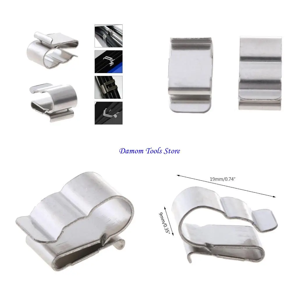 57BE 50Pcs Solar Panel Cable Clips Management Wire Clip Fastener Clamps 2x6mm