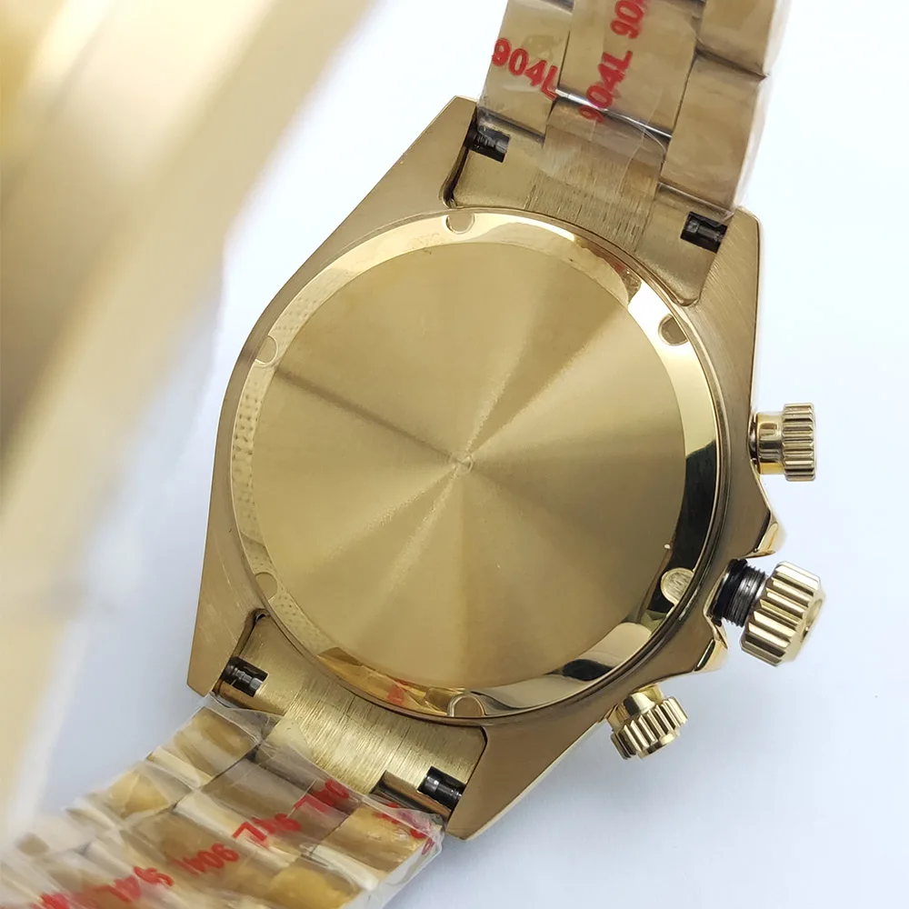 PARNSRPE 39 مللي متر جديد نيزك الهاتفي موضة الرجال كوارتز ساعات المعصم متعددة الوظائف ساعة كرونوغراف 5ATM الياقوت مضيئة #4