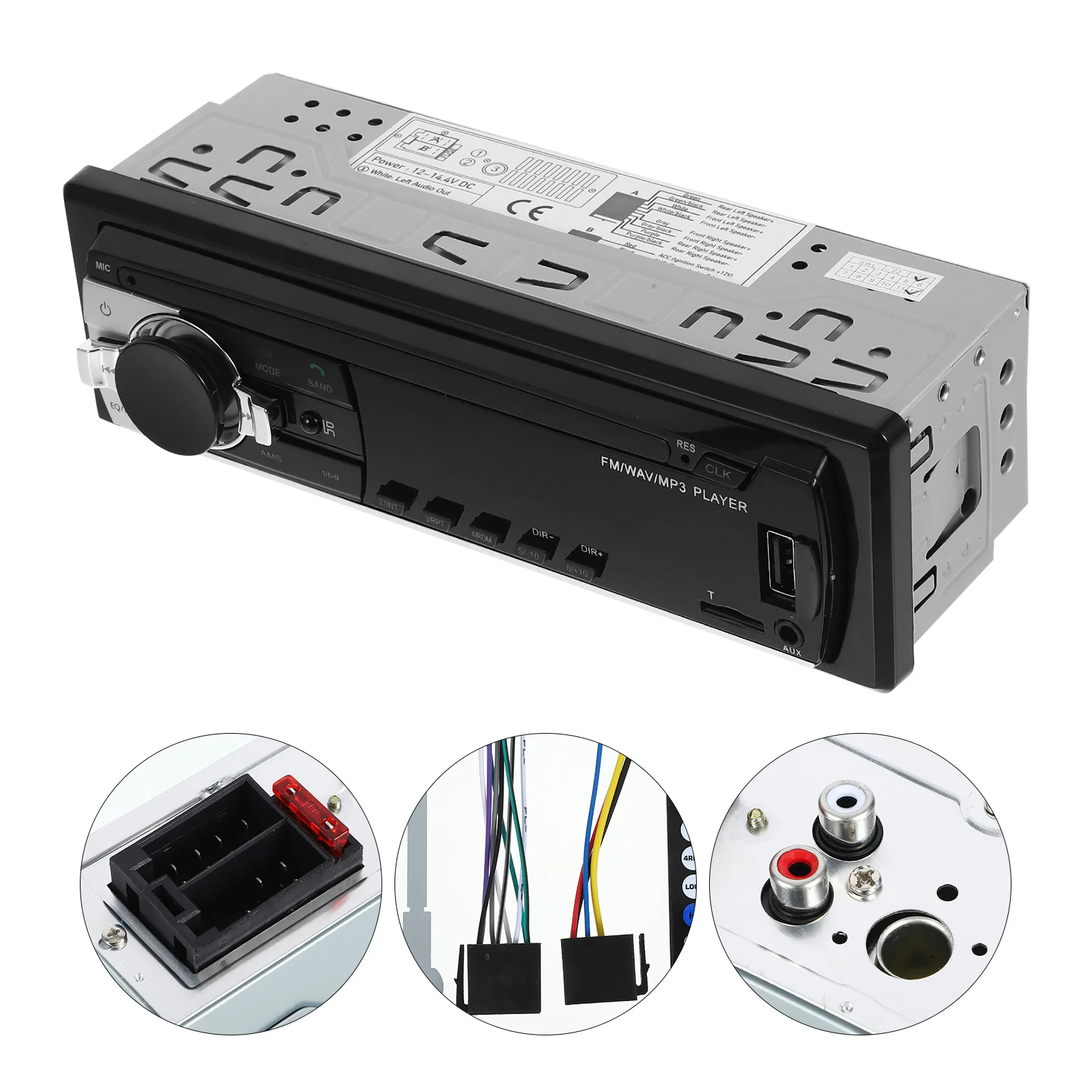 

1Set Car Mp3 Player Radio Hands-Free Call Dual Bt USB Port Voice Assist Car Audio System Fm Music Recorder Player