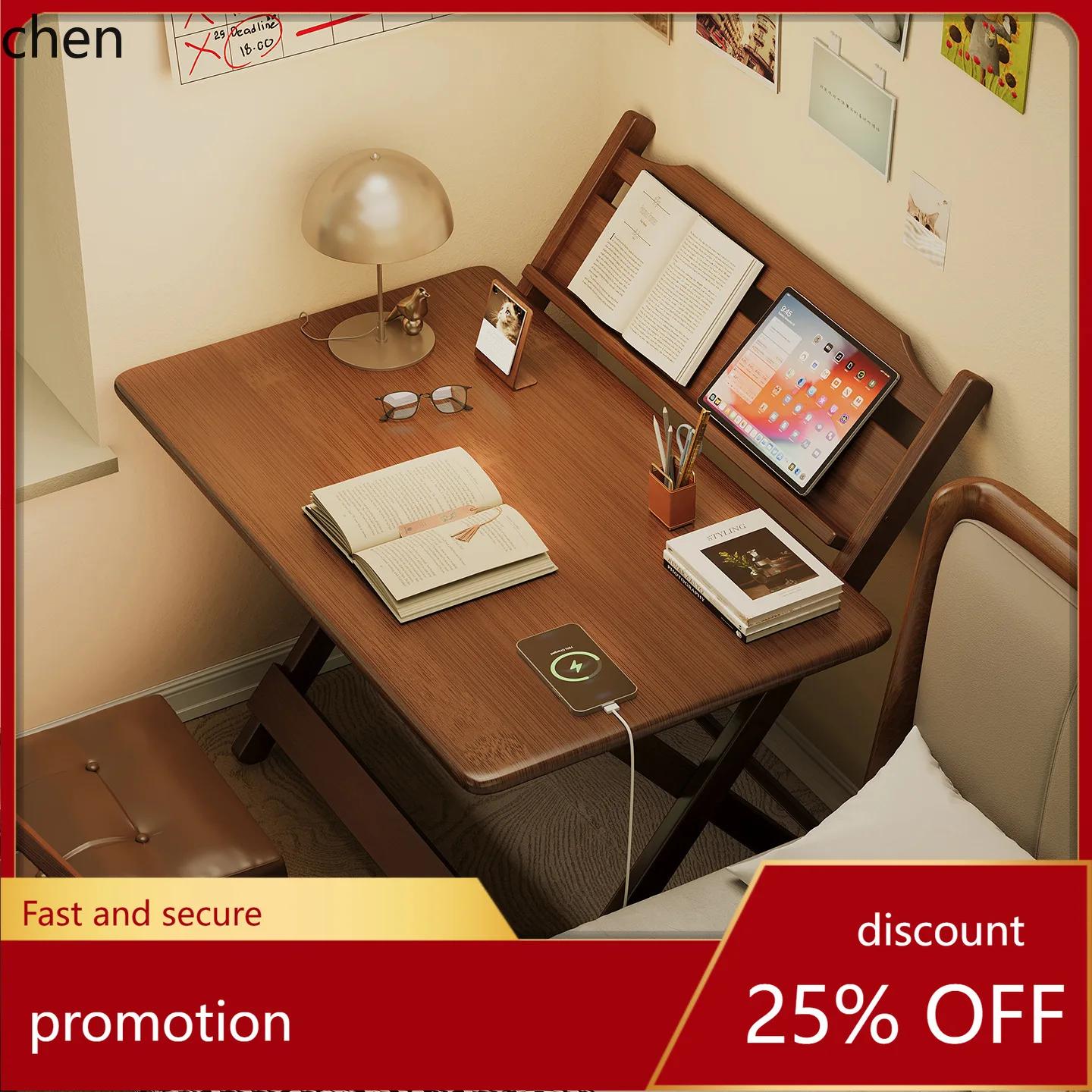 

Hxl multi-purpose foldable desk - adjustable height computer desk for study and home office