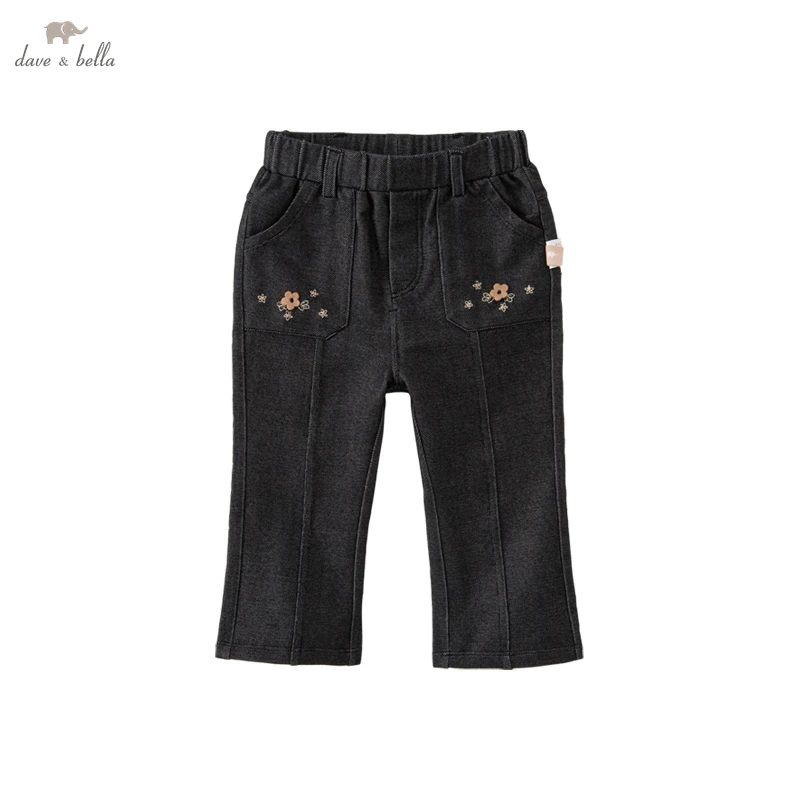 

Dave Bella Girl Solid Color Pants Spring Autumn Print Design Girls Casual Pants Children's Trousers 2-9 Years DB3222688