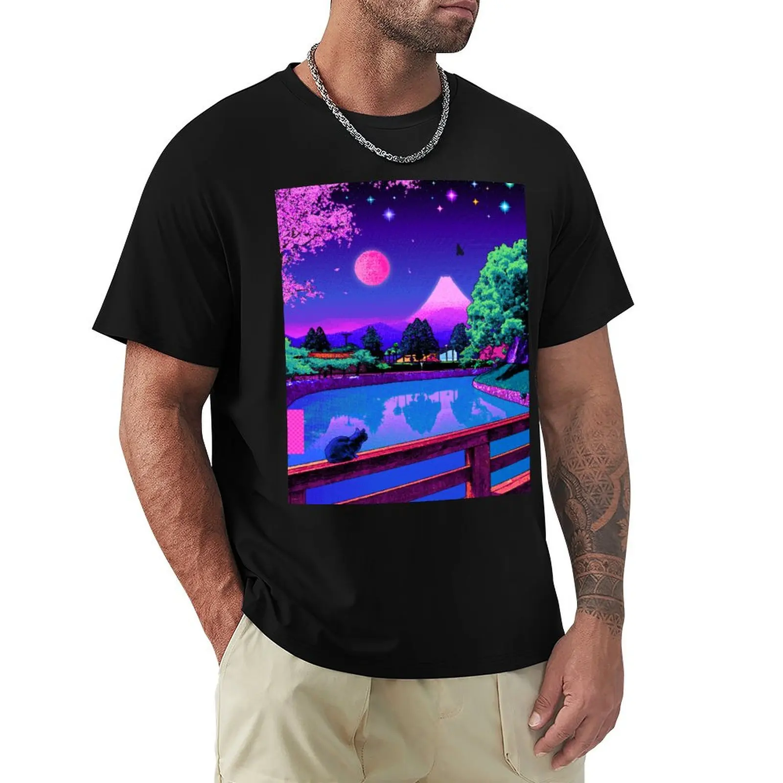 

Vaporwave T-Shirt Independence Day Short Sleeve T-Shirt