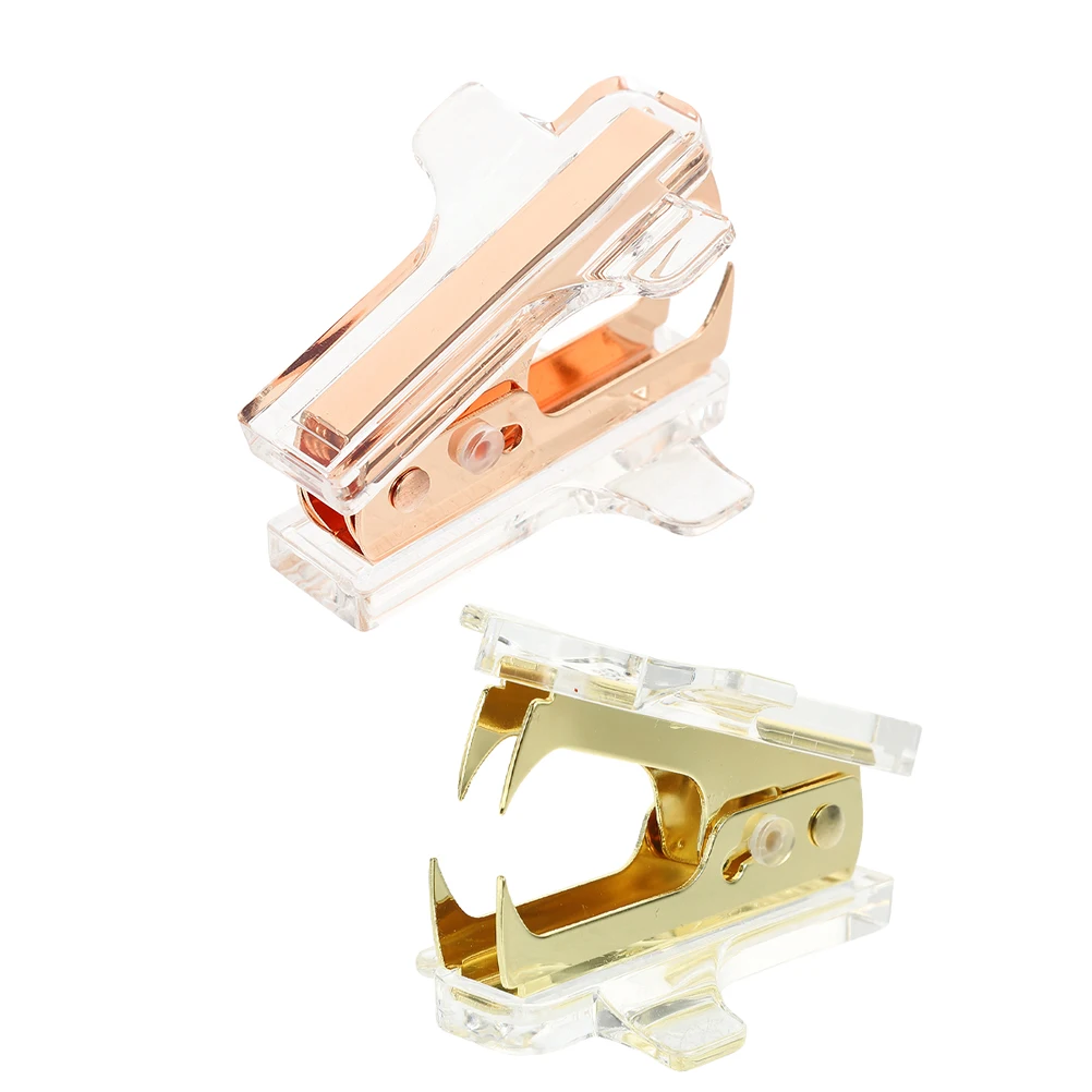 2pcs Portable Small Stapler Remover Mini Staple Removing Tool Office Supply Bulletin Board Staples Easy Carry Ergonomic Design