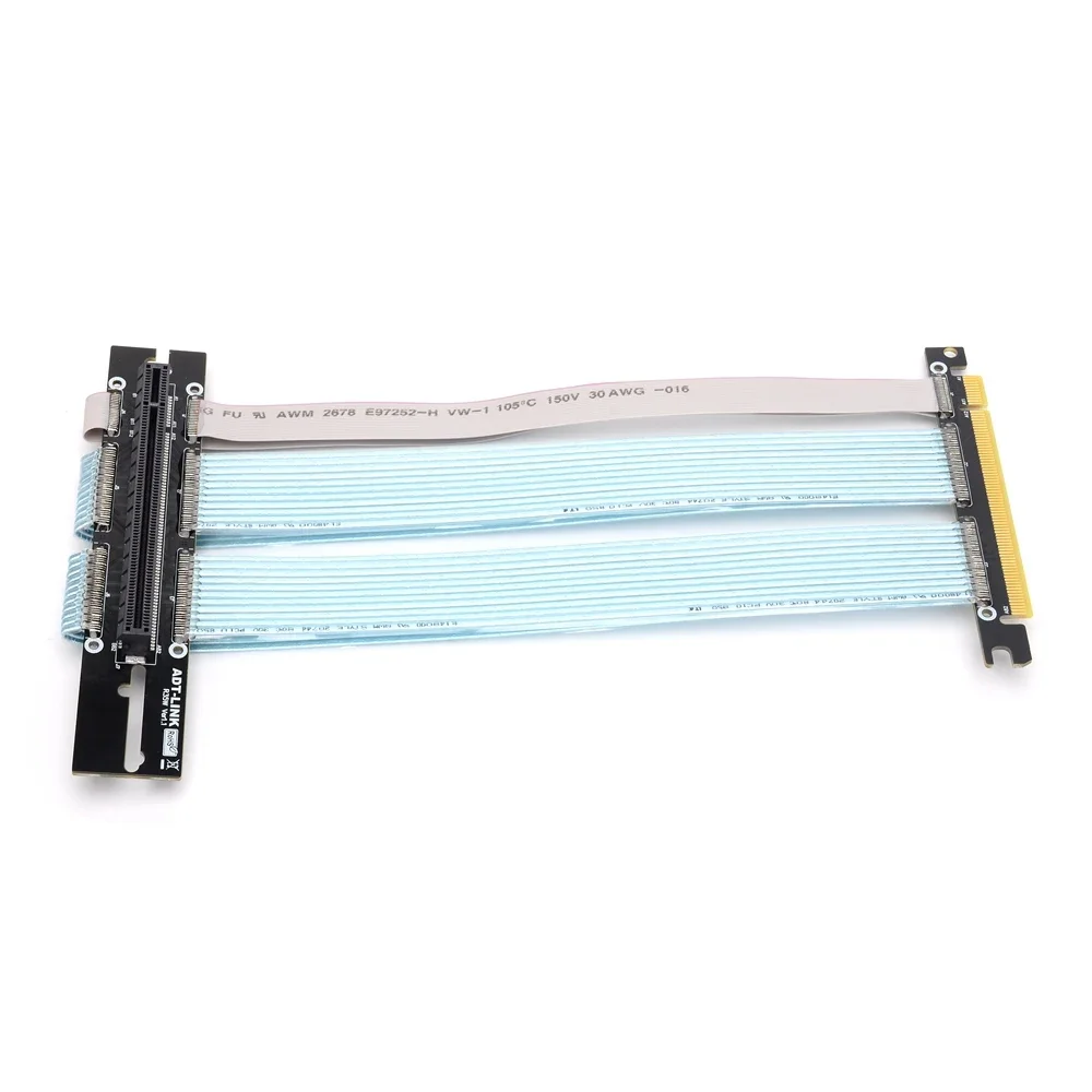 Cavo riser PCIe 4.0 X16 Cavo di prolunga piatto PCI Express Gen4 con montaggio verticale ad alta velocità schermato per chassis ATX