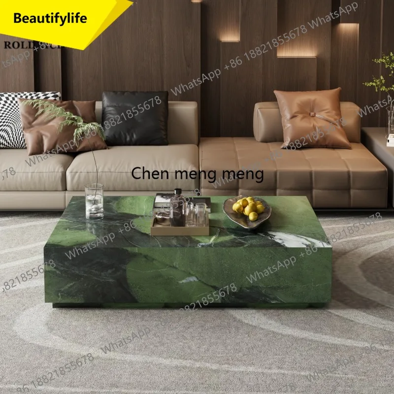 

Кофейный столик из ирландского зеленого мрамора 02M для гостиной, средневековый роскошный каменный стол из слэбов, класса люкс