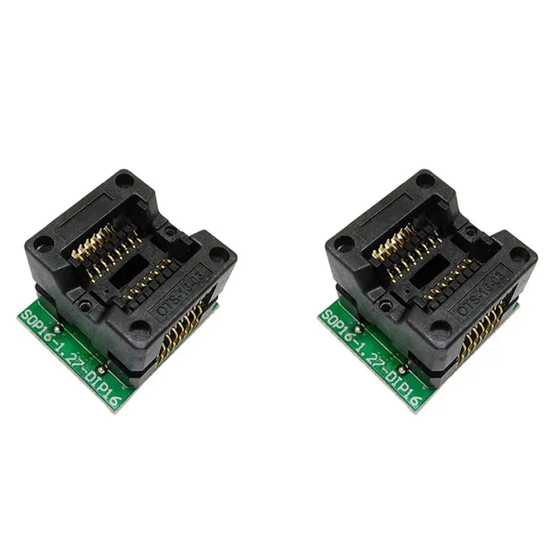 2X SOP16 TO DIP16 IC Programmer Adapter Socket 150Mil Chip Programmer SOP16-1.27 Adapter Socket To DIP16 Ots16-1.27-03