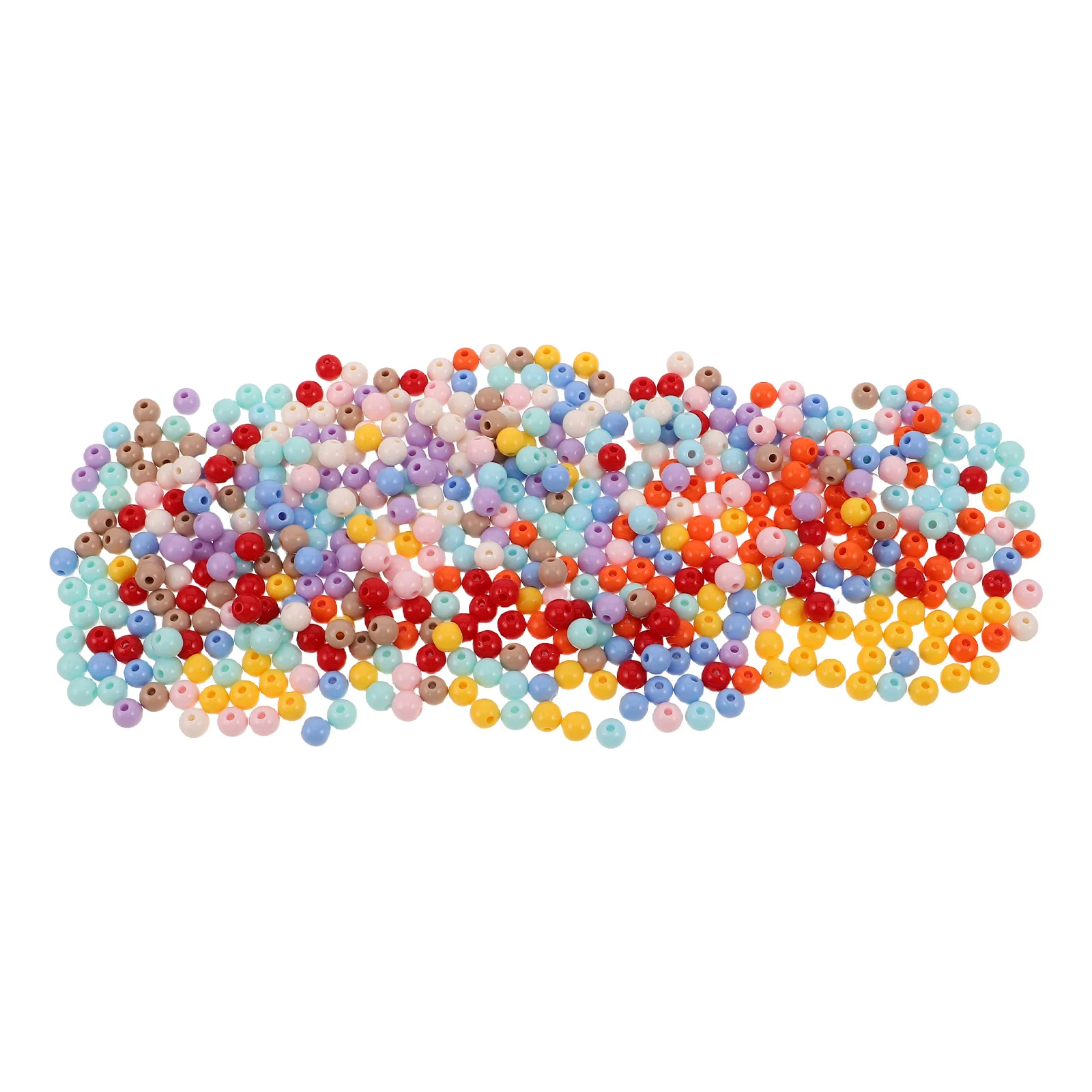 

500Pcs Colorful Acrylic Beads 8mm Round Mixed Colors for DIY Jewelry Making Bracelets Necklaces Crafting Projects