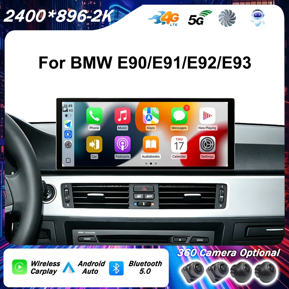 UIS7870/7865/9863A 8 Núcleos 12.3 Pulgadas Para BMW Serie 3 E90 E91 E92 E93 Reproductor Multimedia para Auto con Carplay Inalámbrico y Android Auto