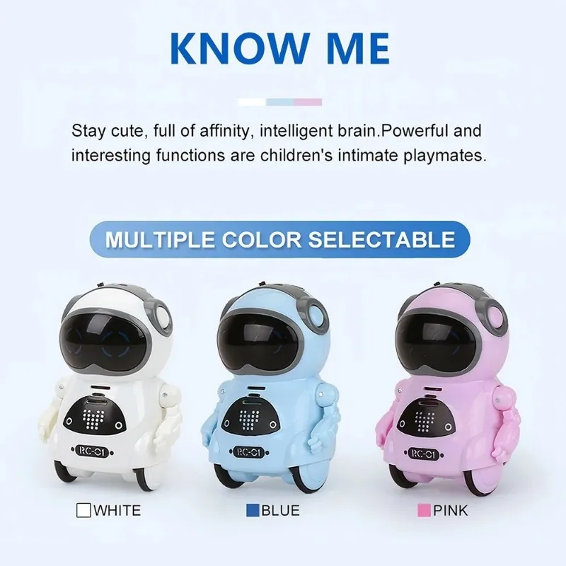 Interactive Mini Smart Robot Toy with Voice Recognition, Recording, Singing & Dancing for Kids Ages 3-12