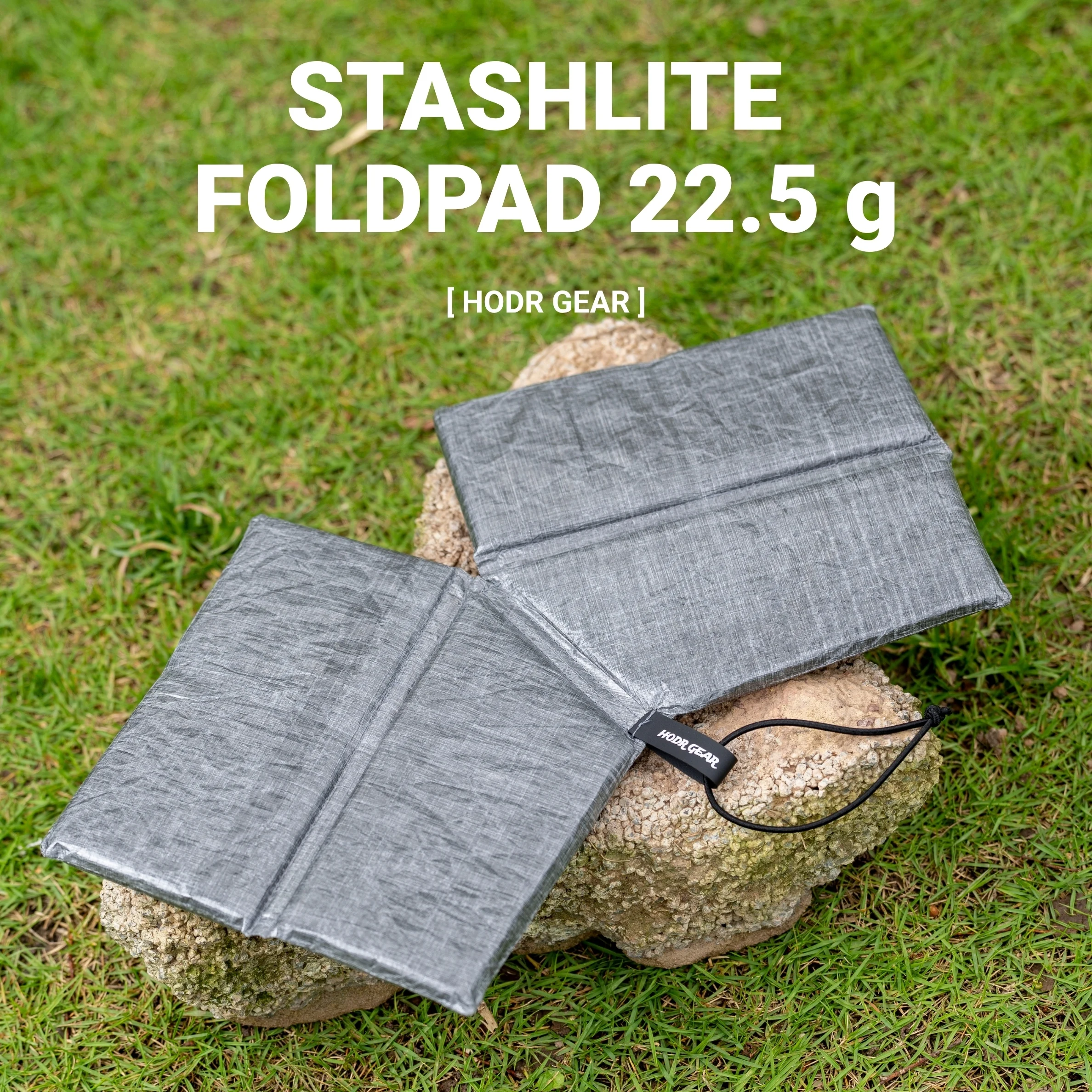 [HODRGEAR] STASHLITE FoldPad Almofada de Assento Dobrável Ultraleve Dyneema ®   Mochila para Acampamento Tamanho Notebook com Opção DCF Shell ou UHMWPE Gridstop