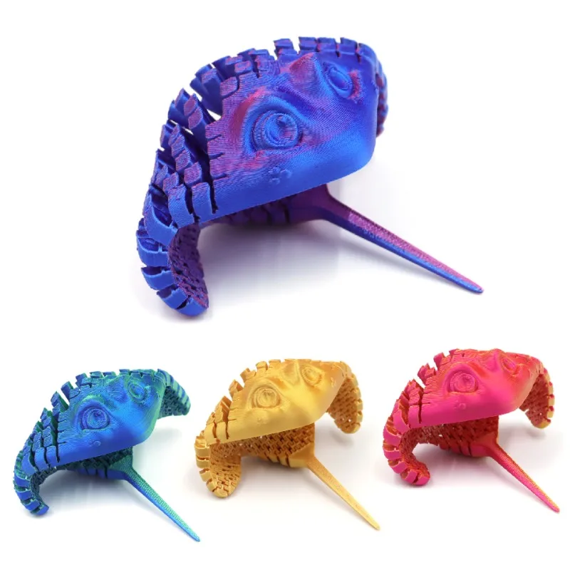 زينة سطح المكتب هدايا للأطفال ثلاثية الأبعاد مطبوعة على شكل حيوانات مائية-بيونيك مانتا راي ستينغراي، ألعاب تنقل مشتركة للحيوانات البحرية اللطيفة