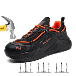 Safety Shoes Men Women Work Safety Boots Steel Toe Shoes Anti-puncture Anti-Smash Sneakers Lightweight Fashion Work Shoes Unisex