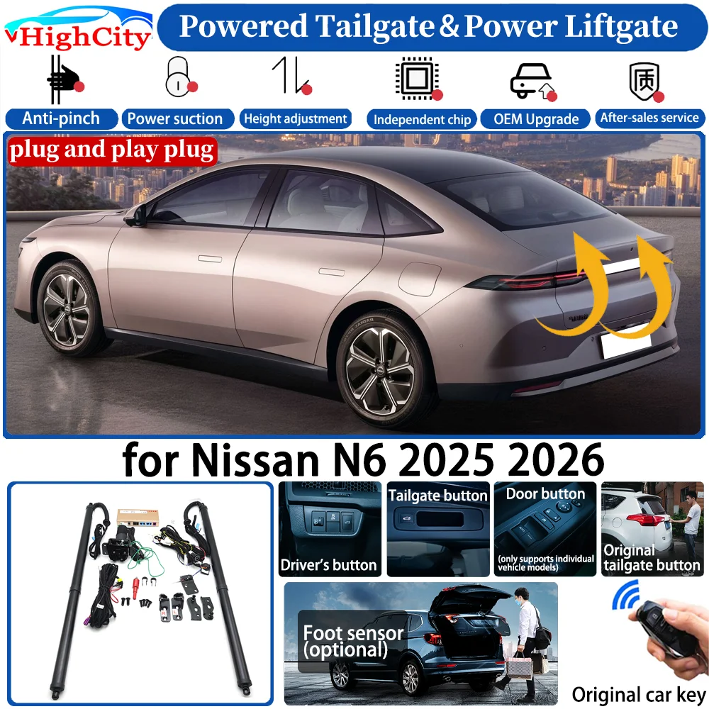 HighCity for Nissan N6 2025 2026 Automatic Smart Powered Tailgate Power Liftgate System Intelligent Trunk Lift Kit