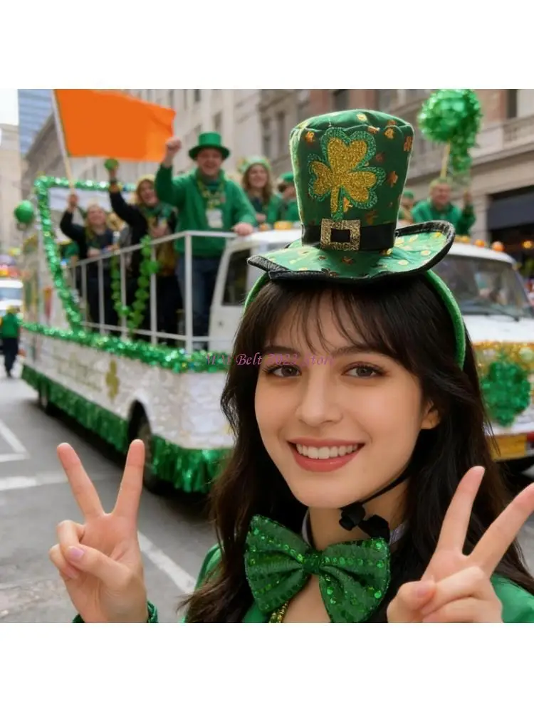 49ME 2Pcs Patrick's Day Costume Accessories Patricks Outfits for Irish Day