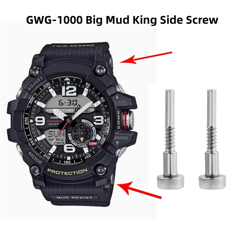 مسامير جانبية لساعة كاسيو GWG-1000 GWG-1000GB حافظة كبيرة من الطين وحزام خاص برغي تثبيت دبوس العمود الجانبي مع أداة