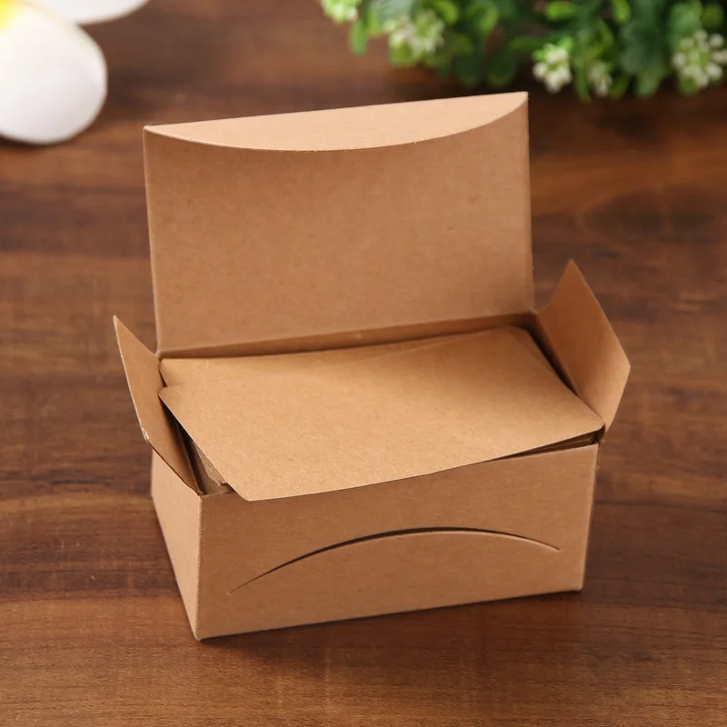 100pcs Double-sided Blank Kraft Paper Business Cards Word Card Message Card DIY Gift Card (white)