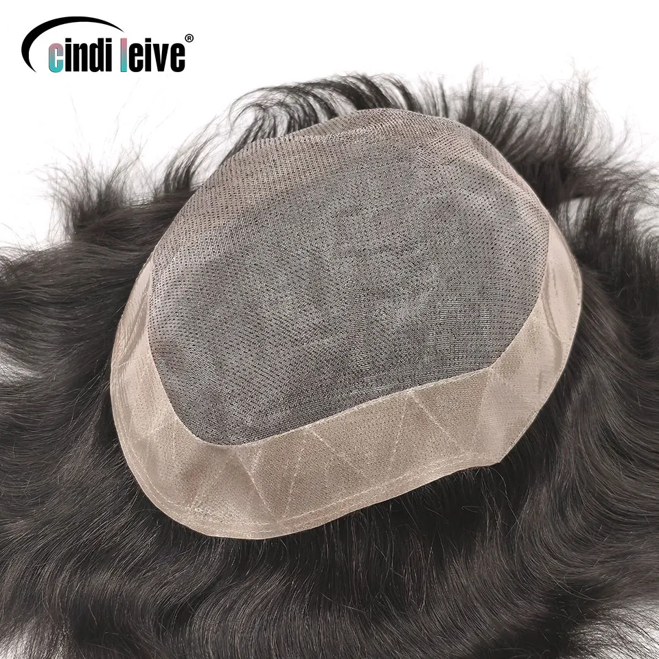 

8x10 "Дышащий тонкий моно с париком NPU для мужчин, человеческие волосы, натуральный черный мужской парик, мужские системы замены