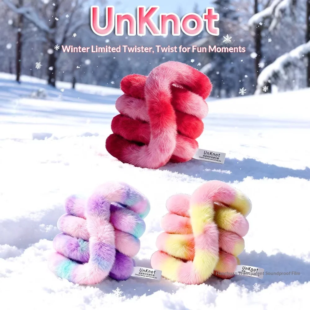 

Unknot Genuine Fuzzy Twist Plush Toy Silent Stress Relief Magic Decompression Toy