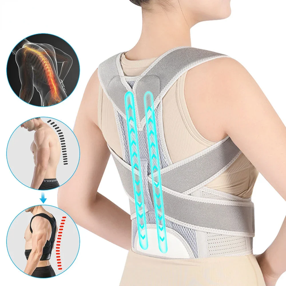 Alloy Bar Posture Corrector Scoliosis Back Brace Spine Support Shoulder Therapy Support Posture Correction Belt Orthopedic Back