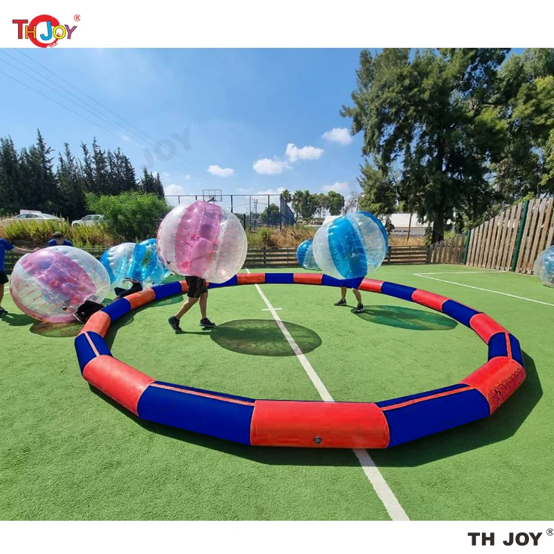 Airtight PVC Outdoor Grass Inflatable bubble ball Track Sports Arena Inflatable Bumper Car Track Race Car Tracks for Kids