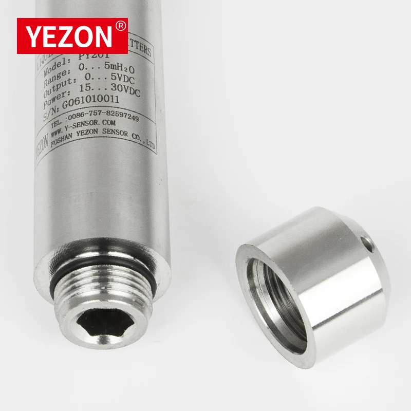 YEZON PY201 304SS IP68 Water Level Sensor 4-20mA 0-5V 0.5%FS Accuracy -20C~80C Tank/Reservoir/Underground Level