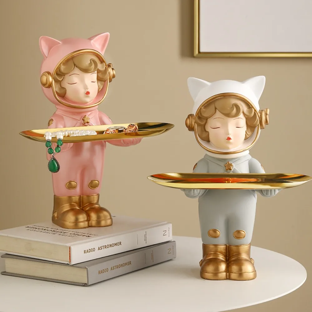 

Home Accessories Entryway Storage Astronaut Sculpture Cute Girl Resin Ornaments Living Room Decorations Gifts Desk Decoration
