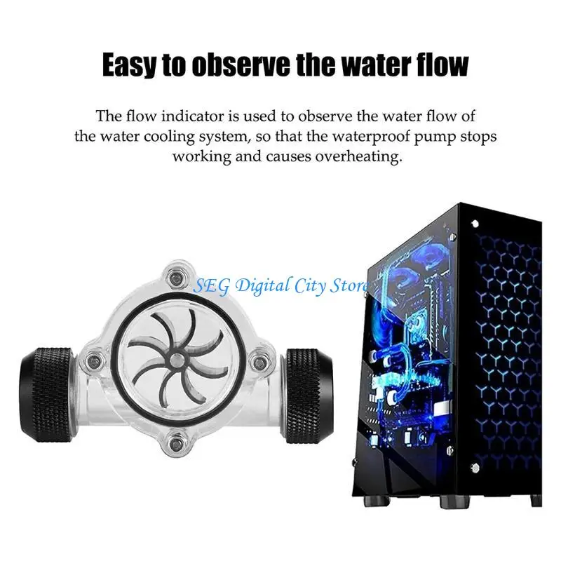 U75B Meter 4 Threaded Liquid Cooling Water for PC Computer Water Cooling System