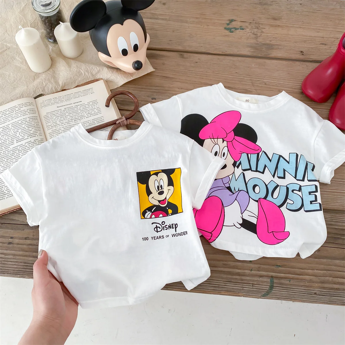 Cartoon Kinder T-Shirt Minnie Mouse Kids Kleding Zomer Tees Tops Baby Meisjes Korte Mouwen Disney Print T-Shirts 1-6 Leeftijd