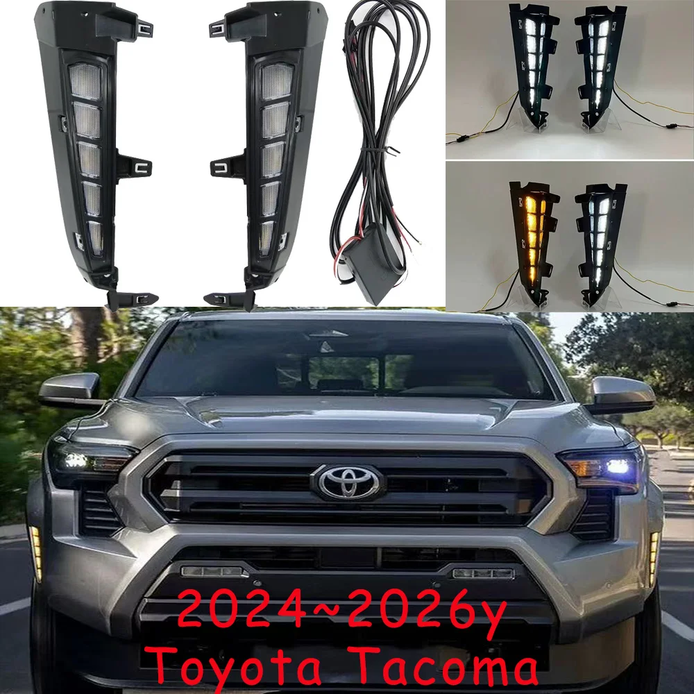 

Dynamic car bumper headlight for Toyota Tacoma daytime light fog lamp 2024~2026y auto accessories LED auto headlamp