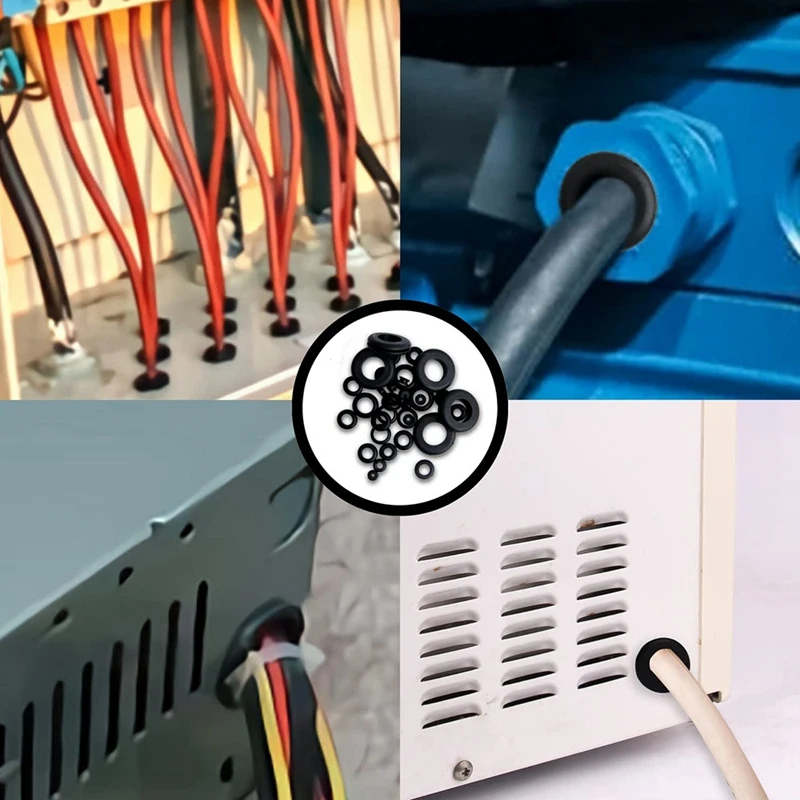 180 kit passacavo In gomma In 8 dimensioni-passanti In gomma, adatti per cablaggi, impianti idraulici, riparazioni Hardware e riparazioni auto