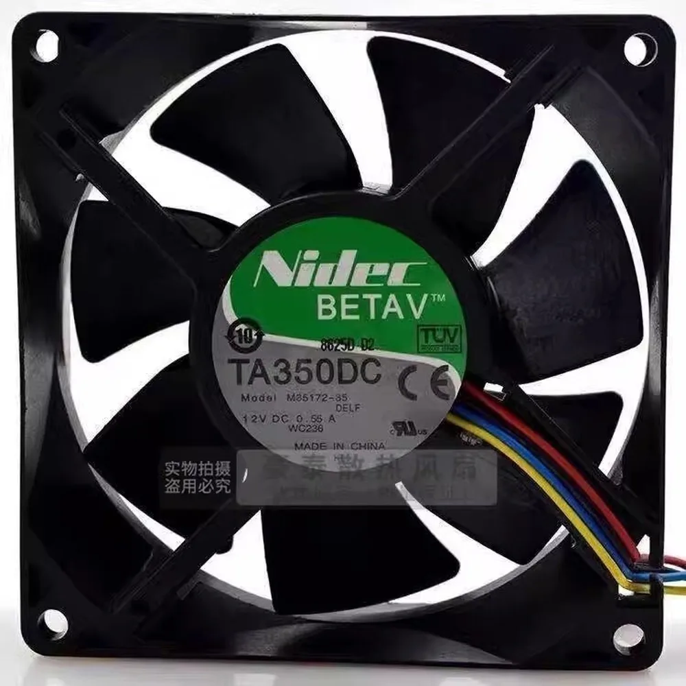 

For NIDEC TA350DC M35172-35 9032 DC12V 0.55A 4-Wire Silent Cooling Fan