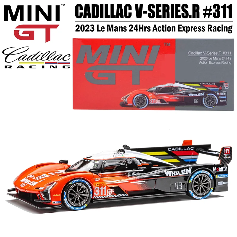 MINIGT Scale 1/64 CADILLAC V-SERIES.R #311 2023 Le Mans 24Hrs Action Express Racing Alloy Toy Vehicle Diecast Metal Model Gift