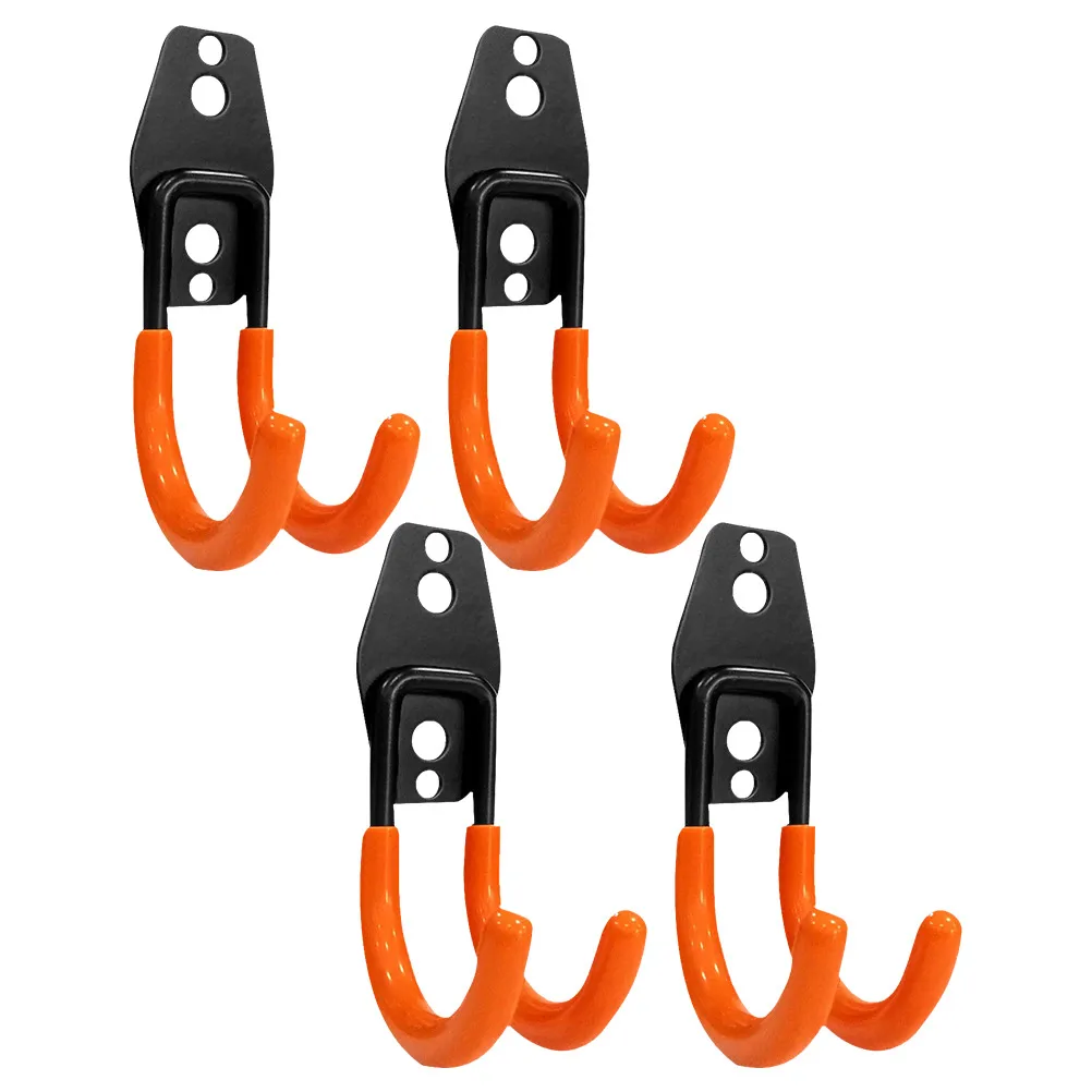 

4pcs Heavy Duty Wall Mount Hooks for Garage Tool Storage Organizers Iron Rubber Suitable Daily Articles Hanging Keeps