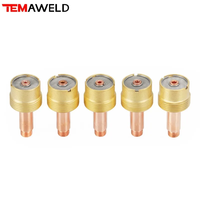 2/5Pcs 1.0/1.6/2.4/3.2/4.0mm TIG  Gas Lens Collet Body 45V0204 45V116 45V64 995795 45V63 For WP17/18/26 Welding Torch Kit