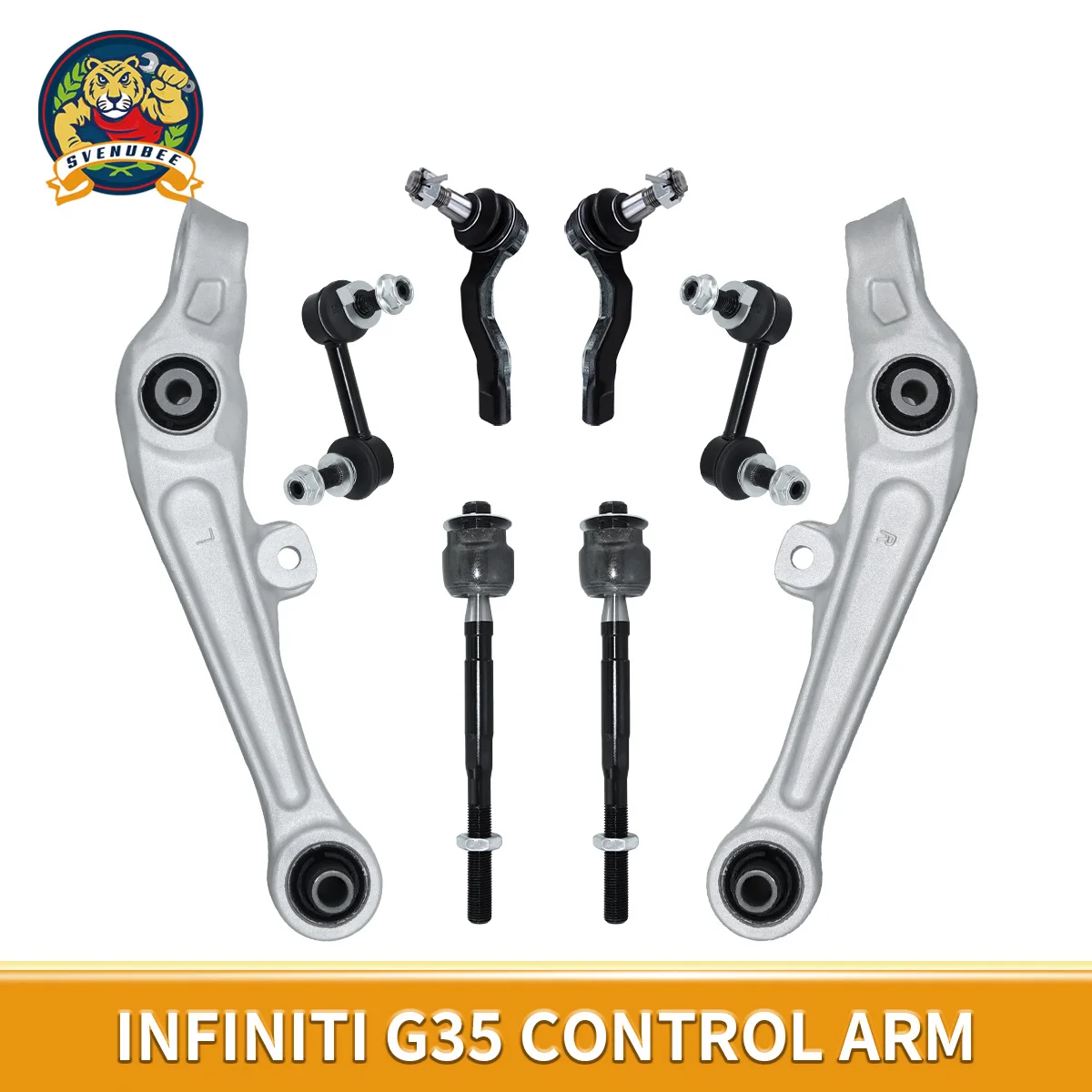 

Svenubee Front Lower Control Arm Ball Joint Stabilizer Link 8pcs Set for Infiniti G35 2003 2004 2005 2006 2007 2008 2009